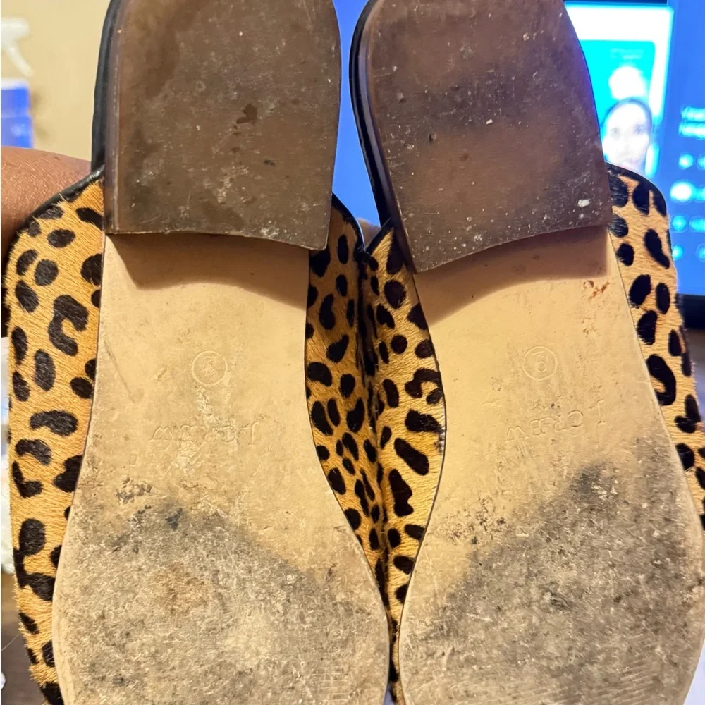J. Crew Animal Print Women's Mules - Picture 8 of 10